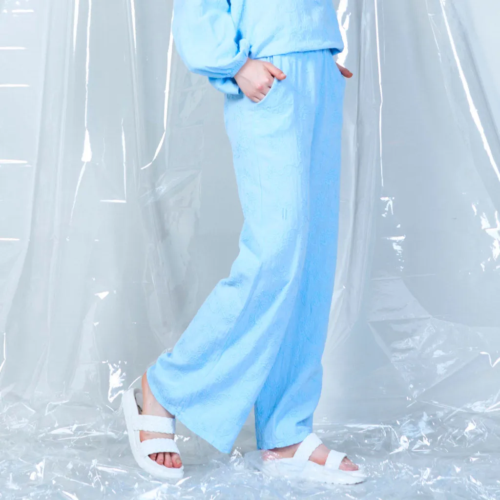 100% Cotton wide-leg palazzo trouser wholesale