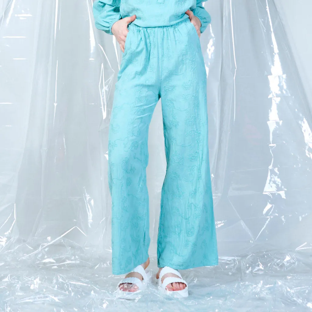 100% Cotton wide-leg palazzo trouser wholesale