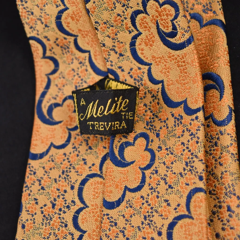 1940s Style Blue Paisley Tie