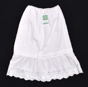 1950s Cotton Ruffle Eyelet Slip