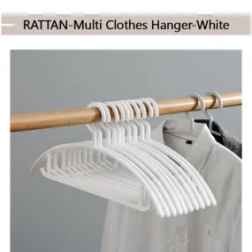 [20PCS-RATTAN] High Quality Bendable Plastic Hangers Light-Weight Non-Slip Clothes / Suit Hanger Space Saving