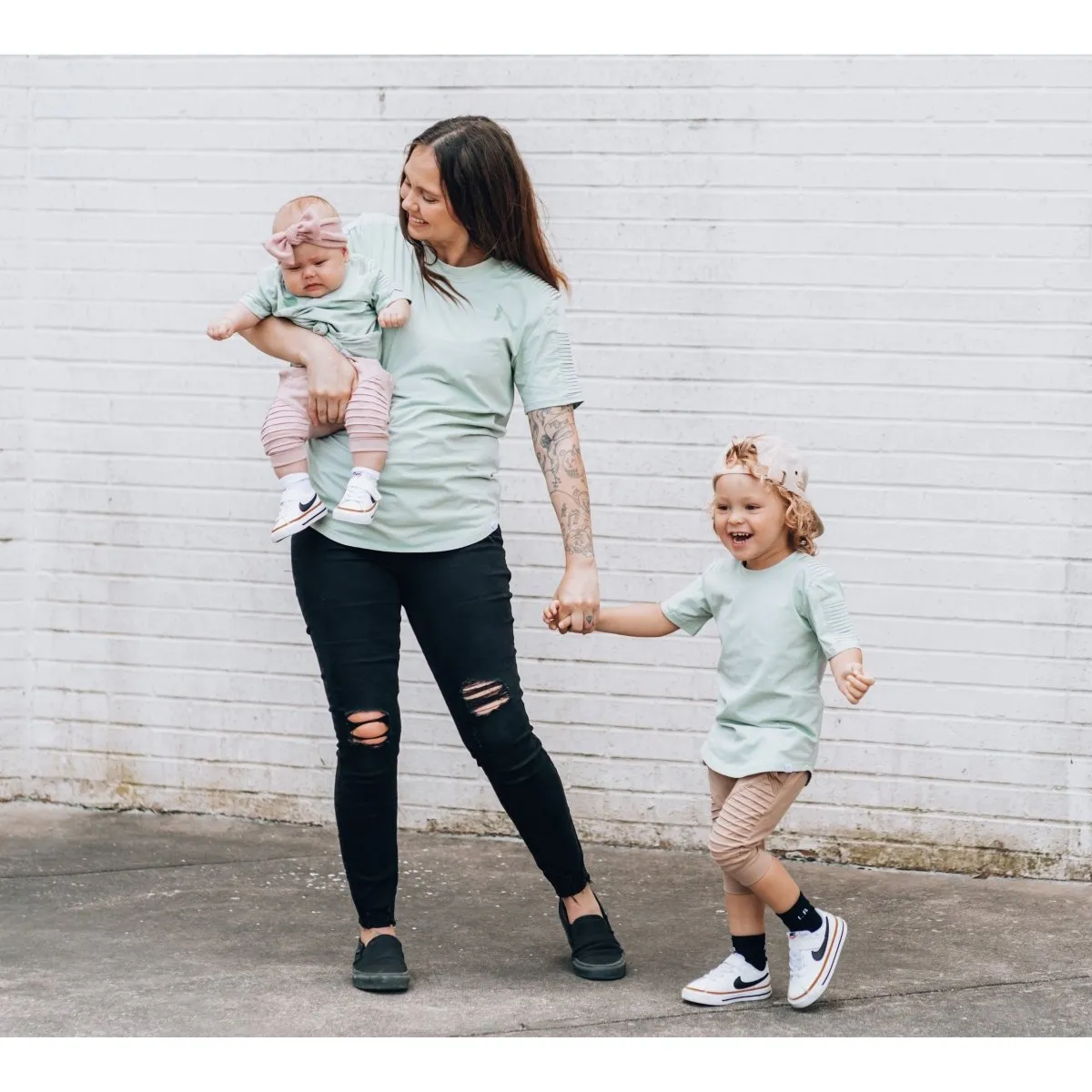 Adult Biker Shirt- Seafoam