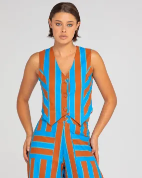 Ailana Vest - Cabana Stripe