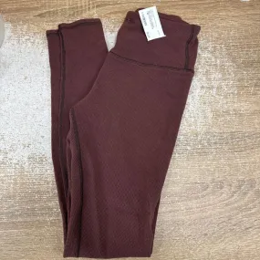 Alo - Waffle Leggings - MSRP $180: Burgundy-women-XS