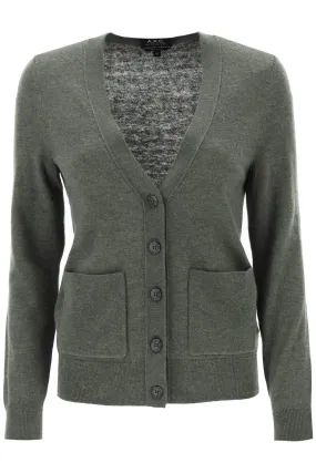 A.p.c. louisa cardigan in virgin wool