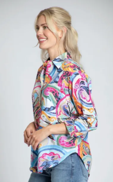 APNY Whimsy Paisley Boyfriend Button-up | Multi