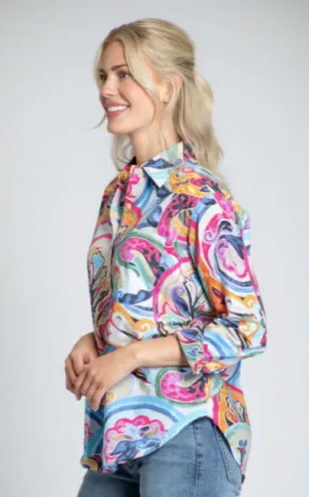 APNY Whimsy Paisley Boyfriend Button-up | Multi