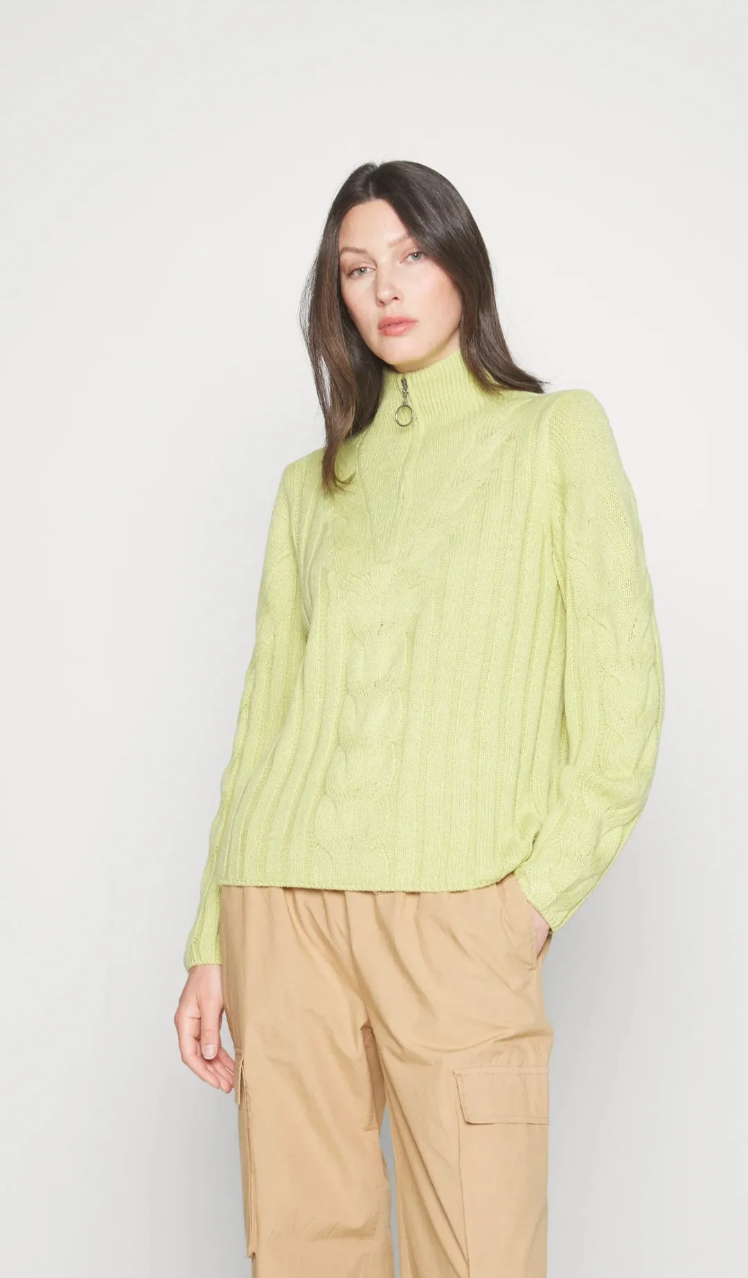 B young halfzip green banana jumper 20813528