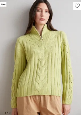 B young halfzip green banana jumper 20813528