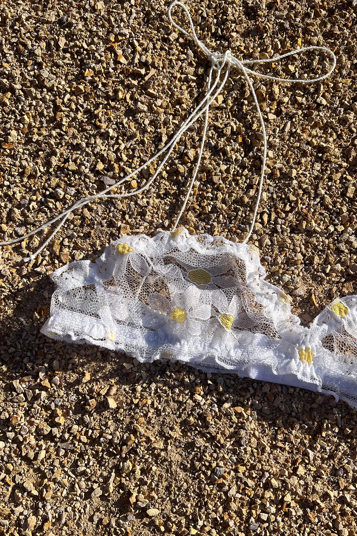 BACK IN STOCK! Anaphora Bralette in Sheer Upcycled Vintage Daisy Tulle Mesh