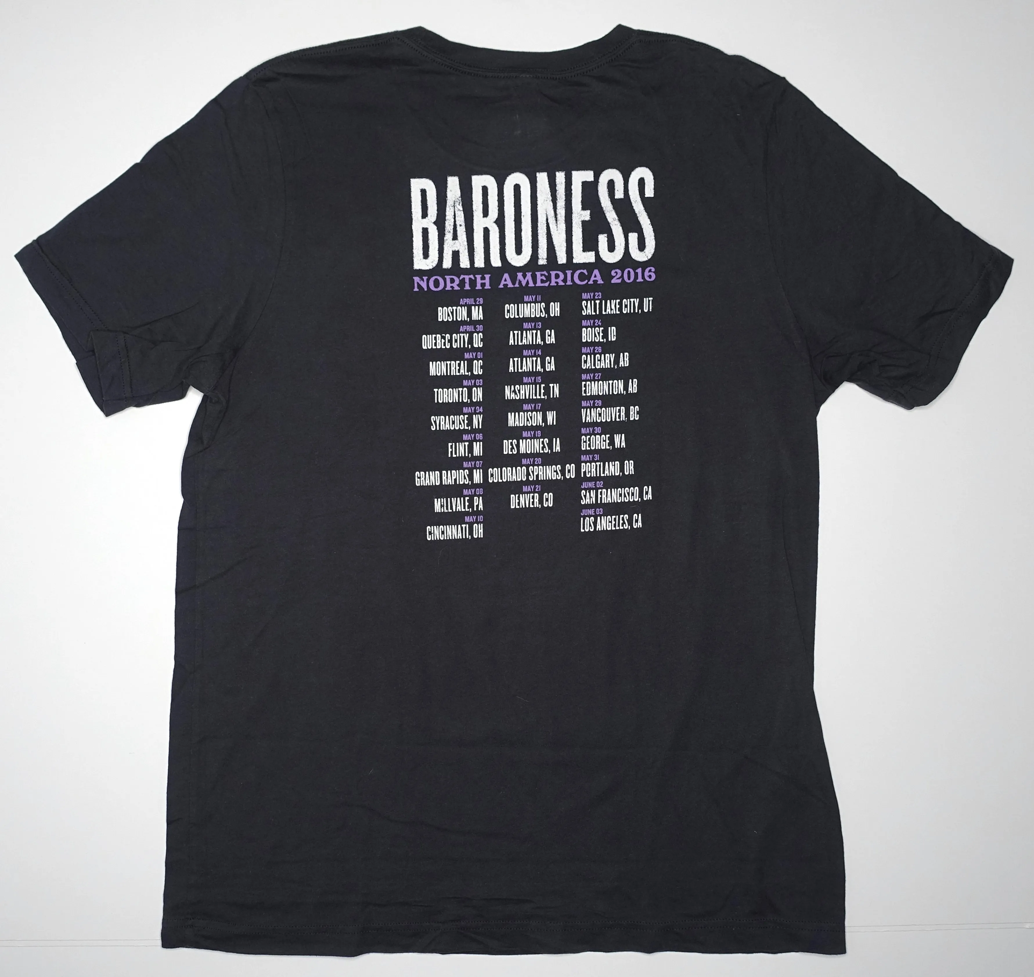 Baroness – Purple Album North America 2016 Tour Shirt Size XL