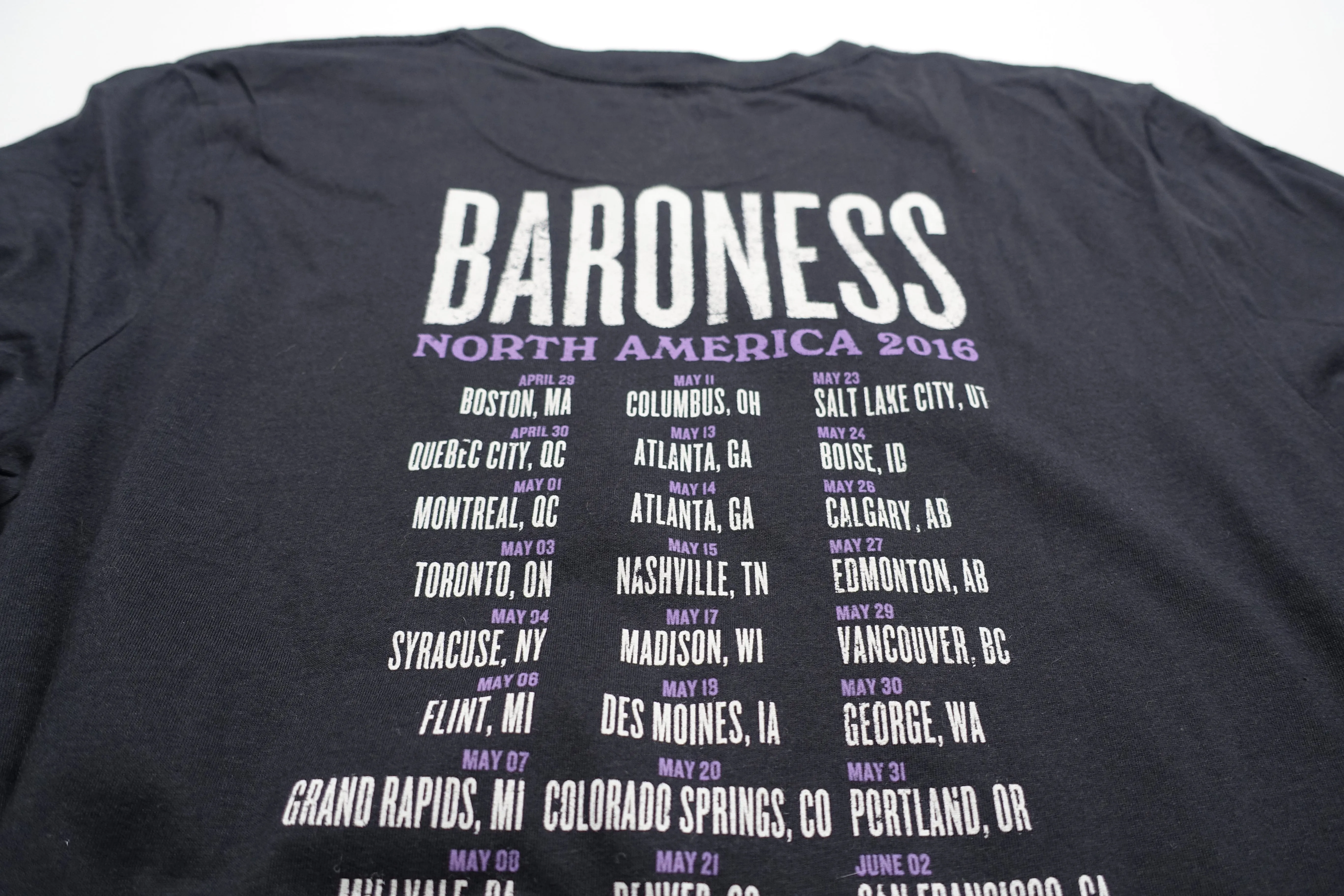 Baroness – Purple Album North America 2016 Tour Shirt Size XL