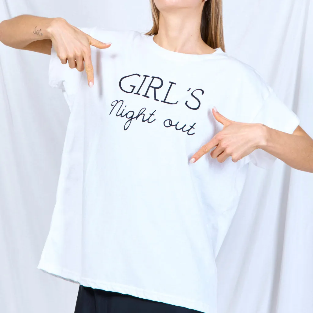 Basic T-shirt with print "GIRL'S NIGHTOUT" wholesale