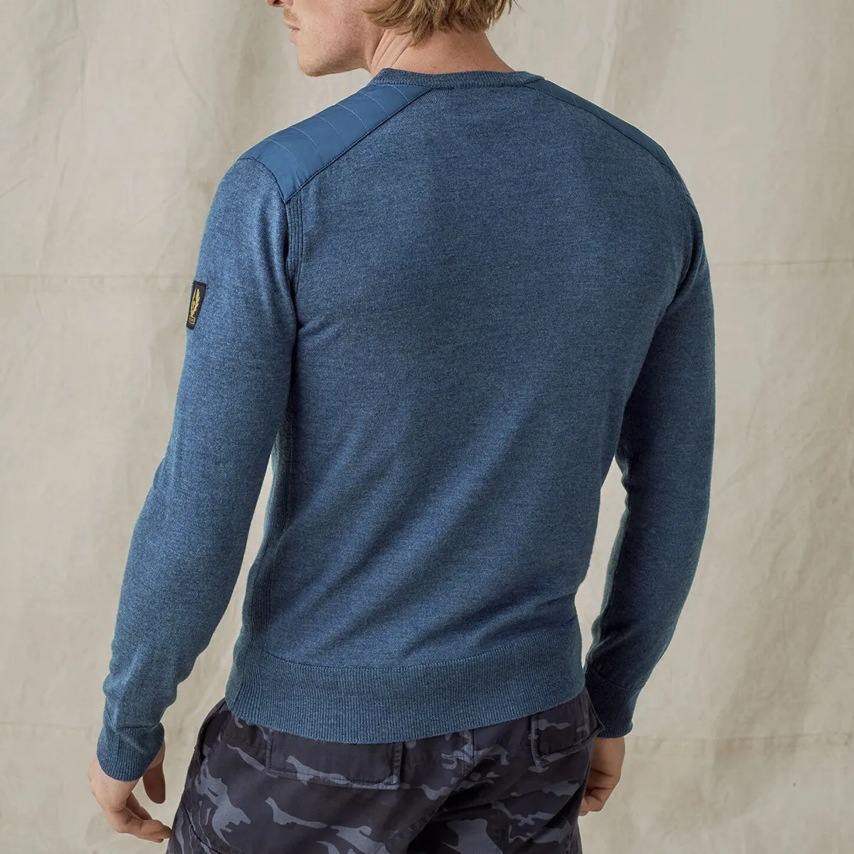 Belstaff - Kerrigan Crew Neck Jumper in Racing Blue