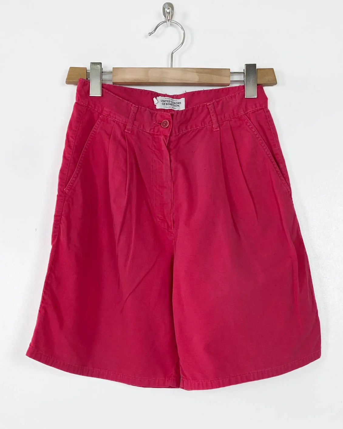 Benetton  Chino Shorts Fucsia con Pinces Taglia 44