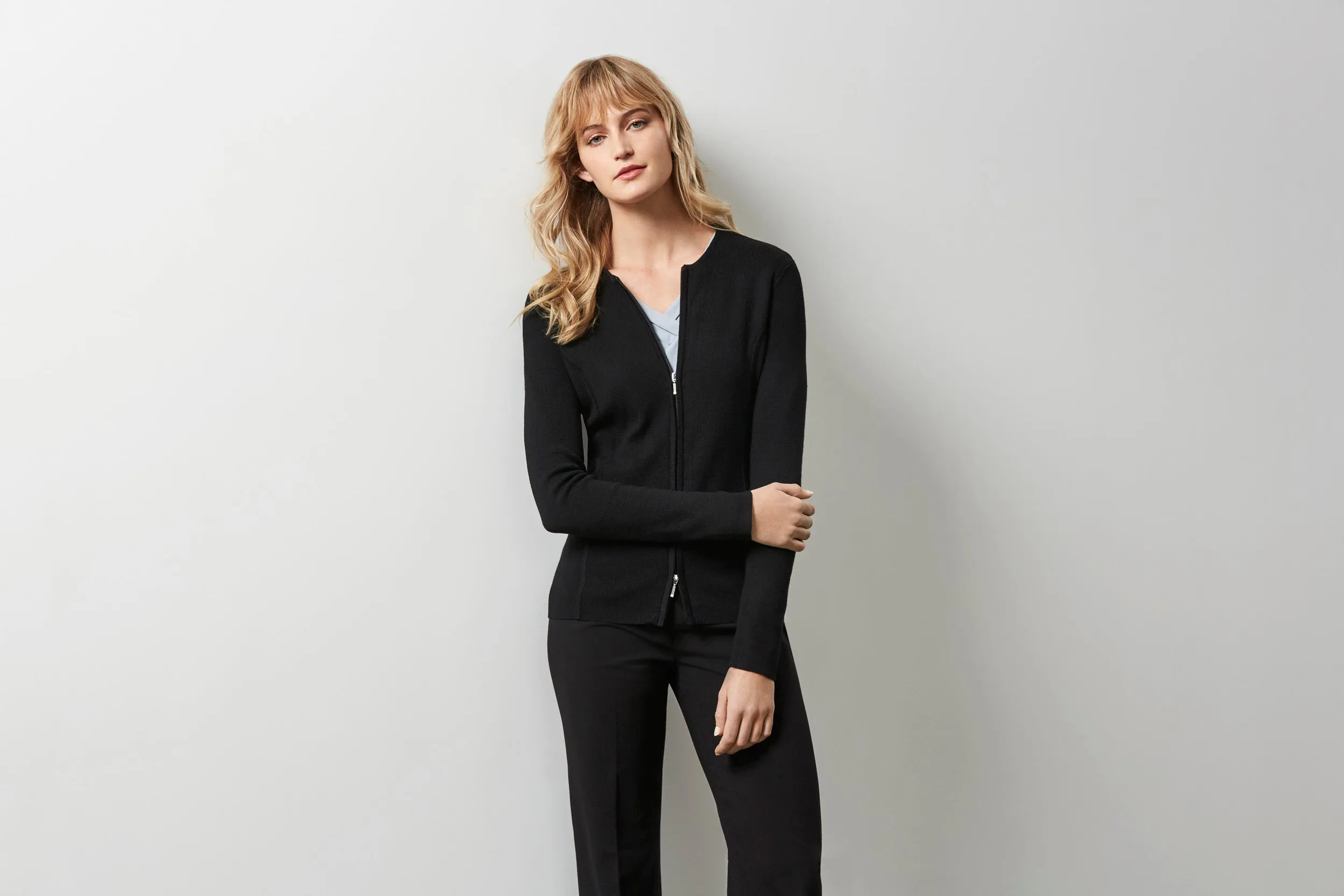 Biz Collection Ladies 2 Way Zip Cardigan