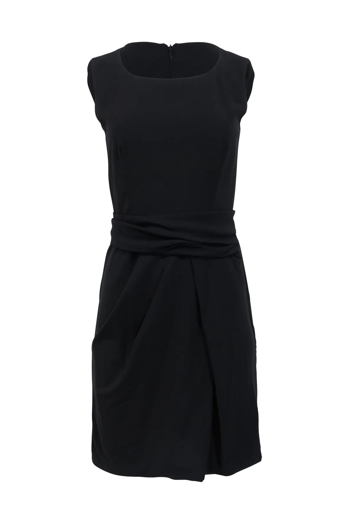 Black A-line Midi Dress