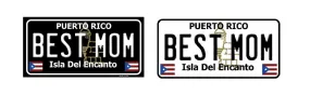 Black or White Best Mom Metal Decals