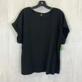 Black Top Short Sleeve Basic Shein, Size 1x