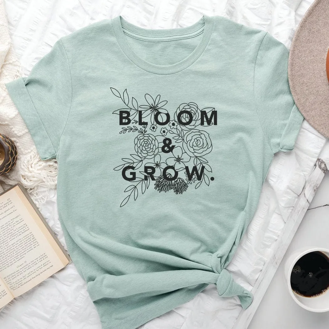 Bloom & Grow Floral Spring Graphic T-Shirt - SP414