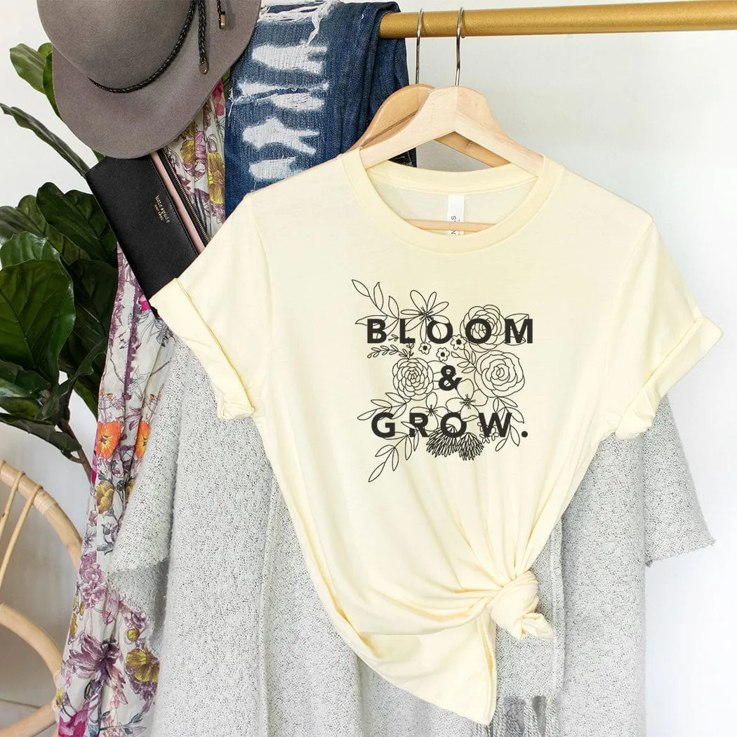 Bloom & Grow Floral Spring Graphic T-Shirt - SP414