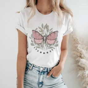 Boho Moon Butterfly Graphic T-Shirt - SP119