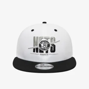 BROOKLYN NETS CROWN 9FIFTY SNAPBACK CAP 'WHITE'