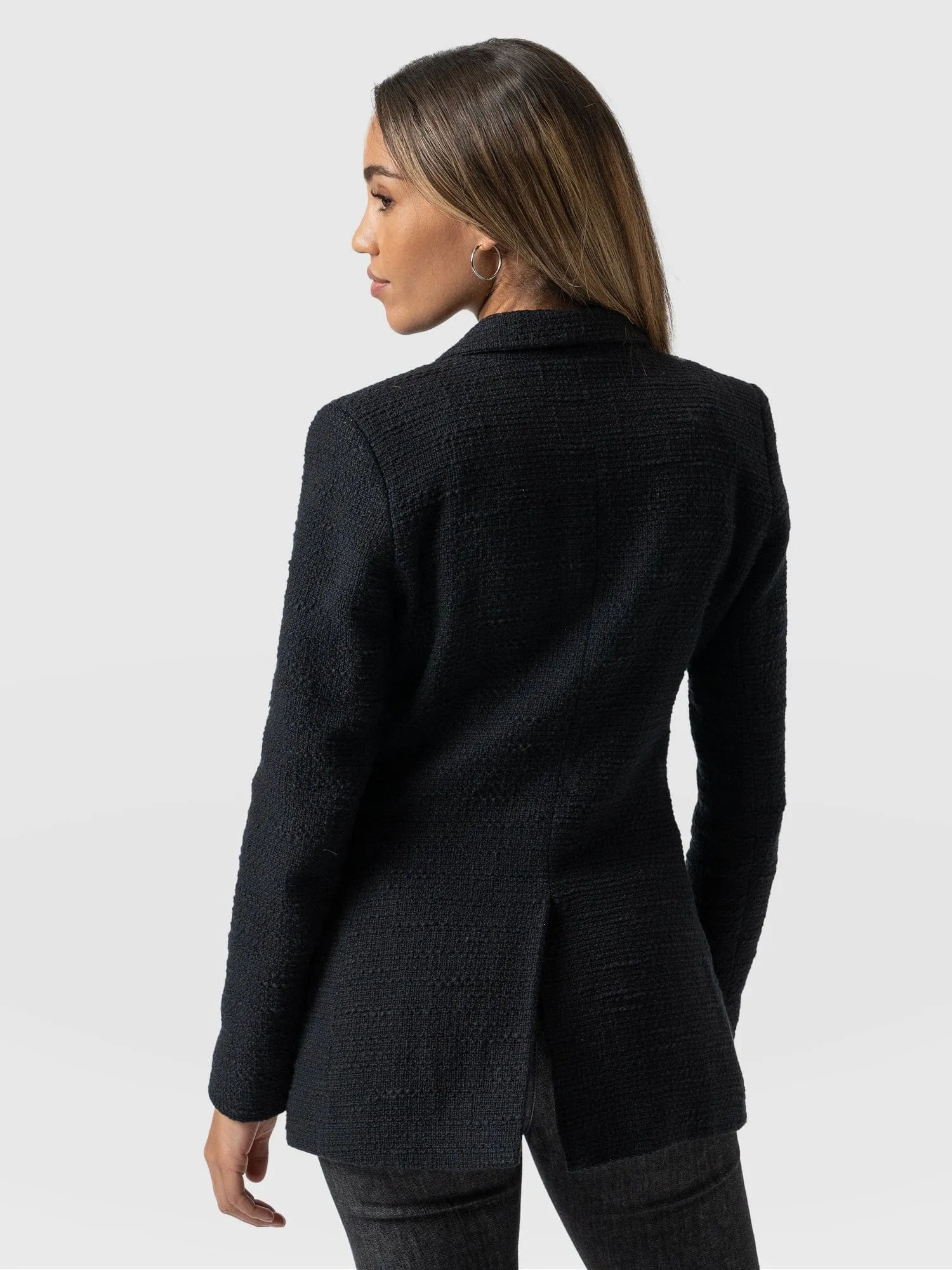 Cambridge Blazer - Black Bouclé