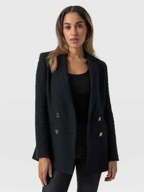 Cambridge Blazer - Black Bouclé