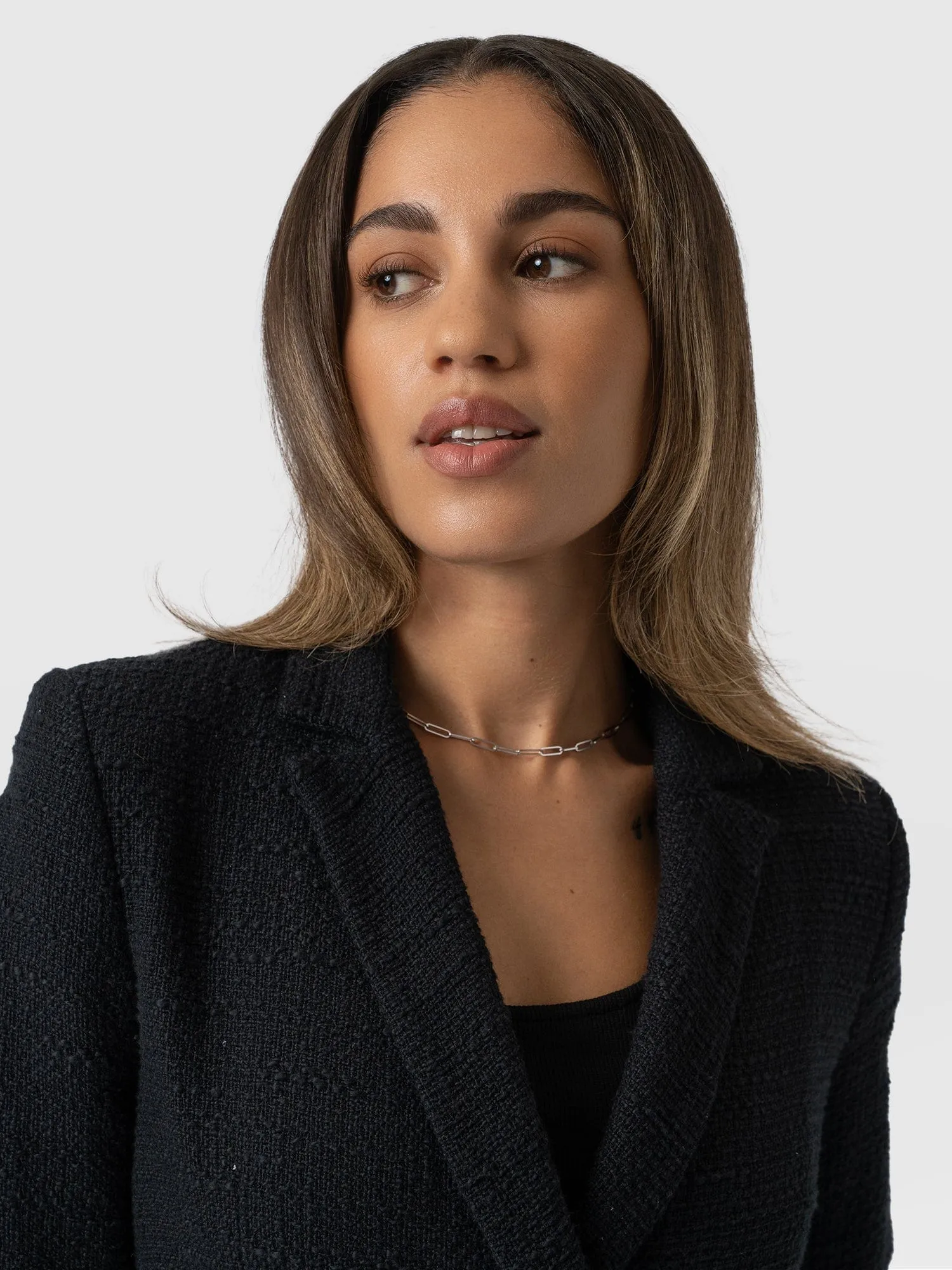 Cambridge Blazer - Black Bouclé