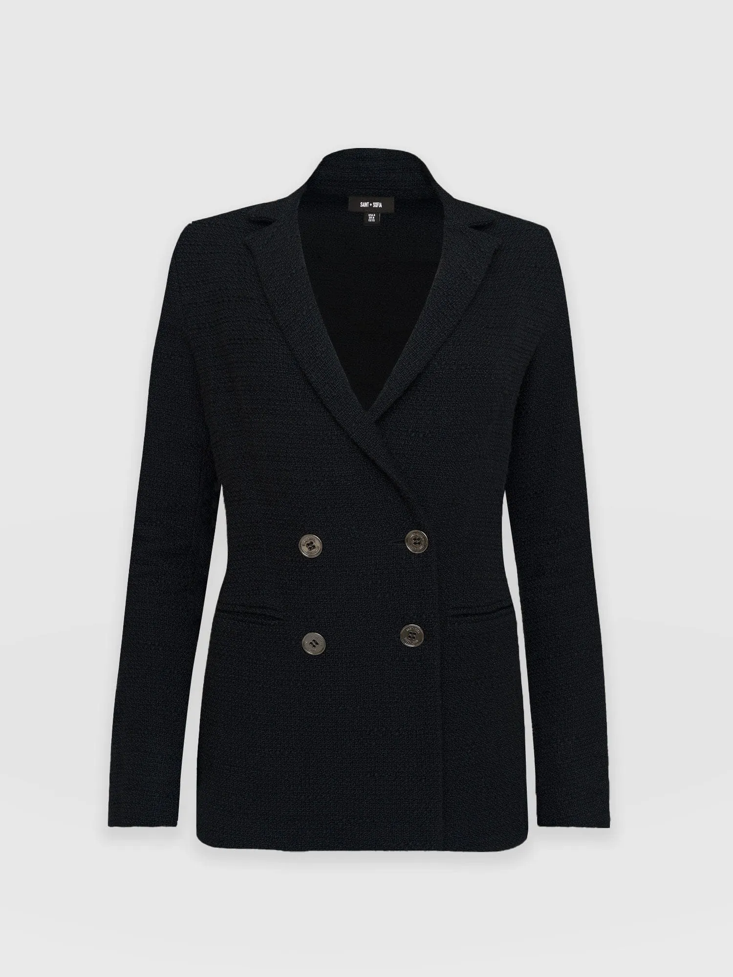 Cambridge Blazer - Black Bouclé