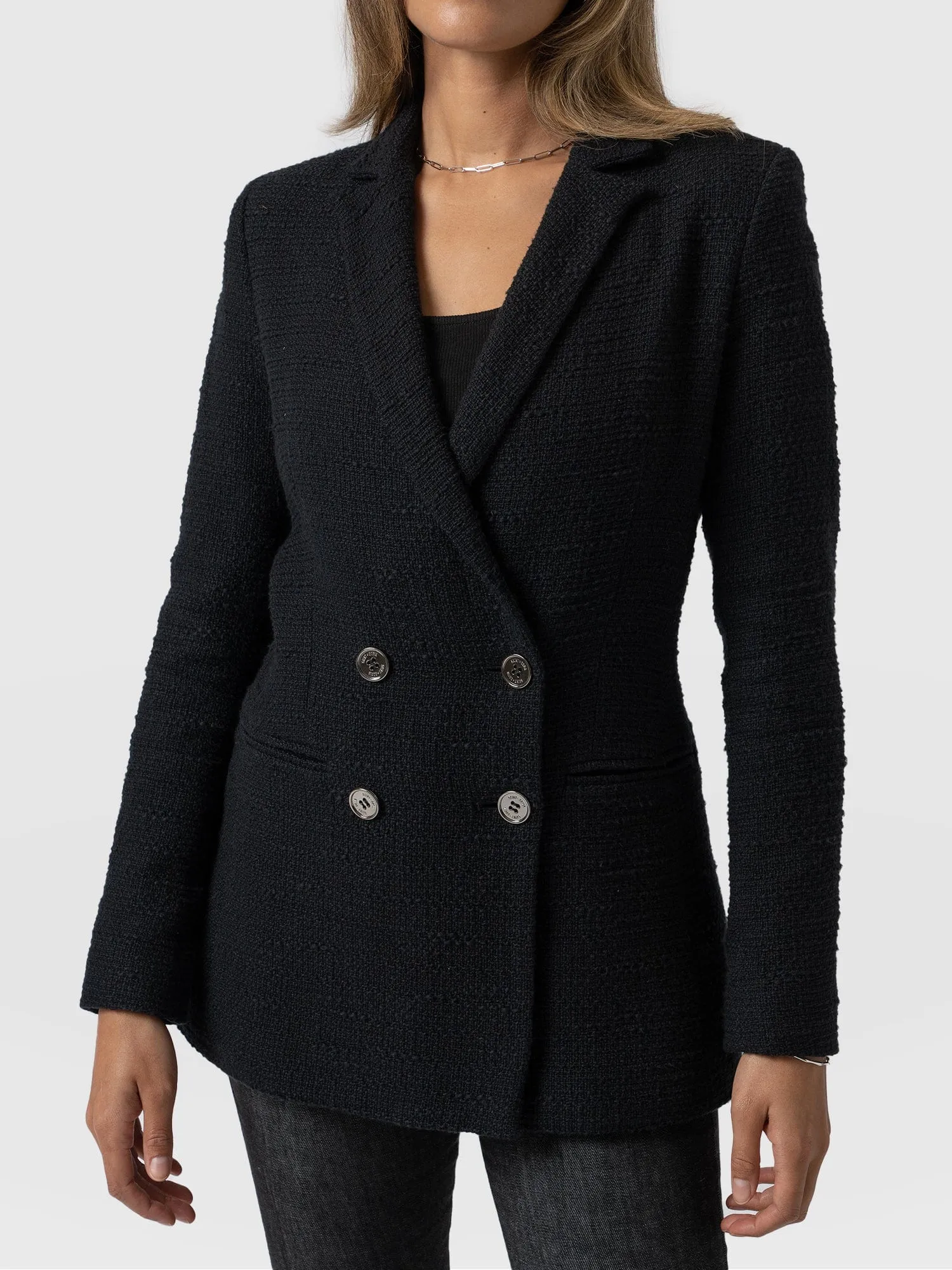 Cambridge Blazer - Black Bouclé