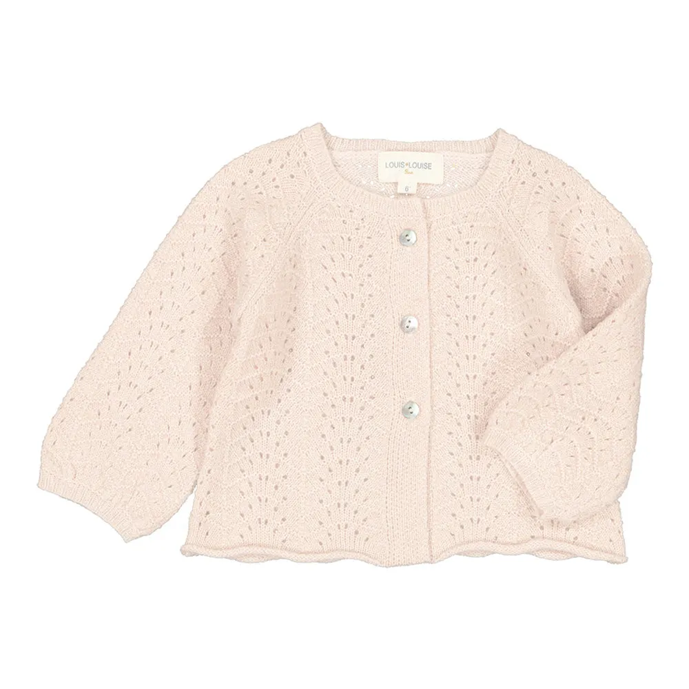 CARDIGAN CERISETTE MERINO WOOL - Pink