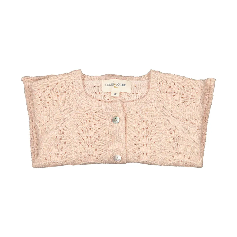 CARDIGAN CERISETTE MERINO WOOL - Pink