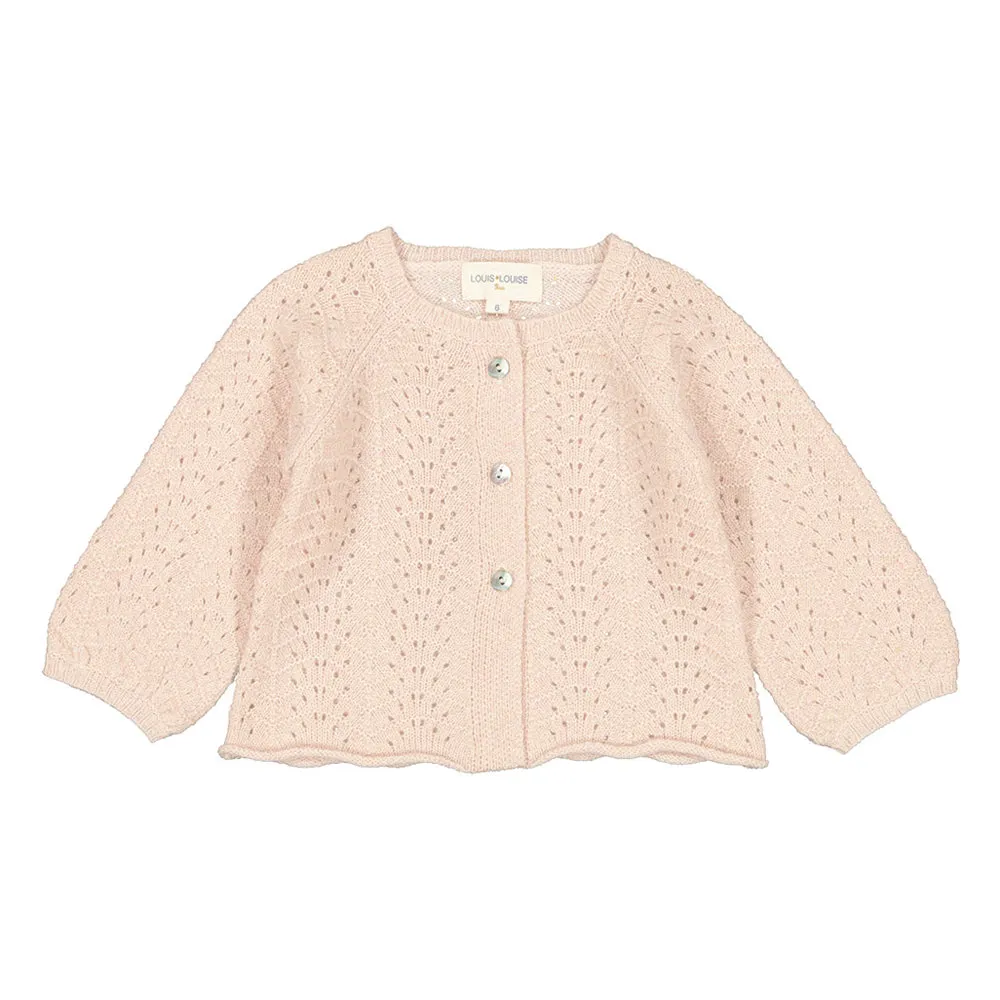 CARDIGAN CERISETTE MERINO WOOL - Pink