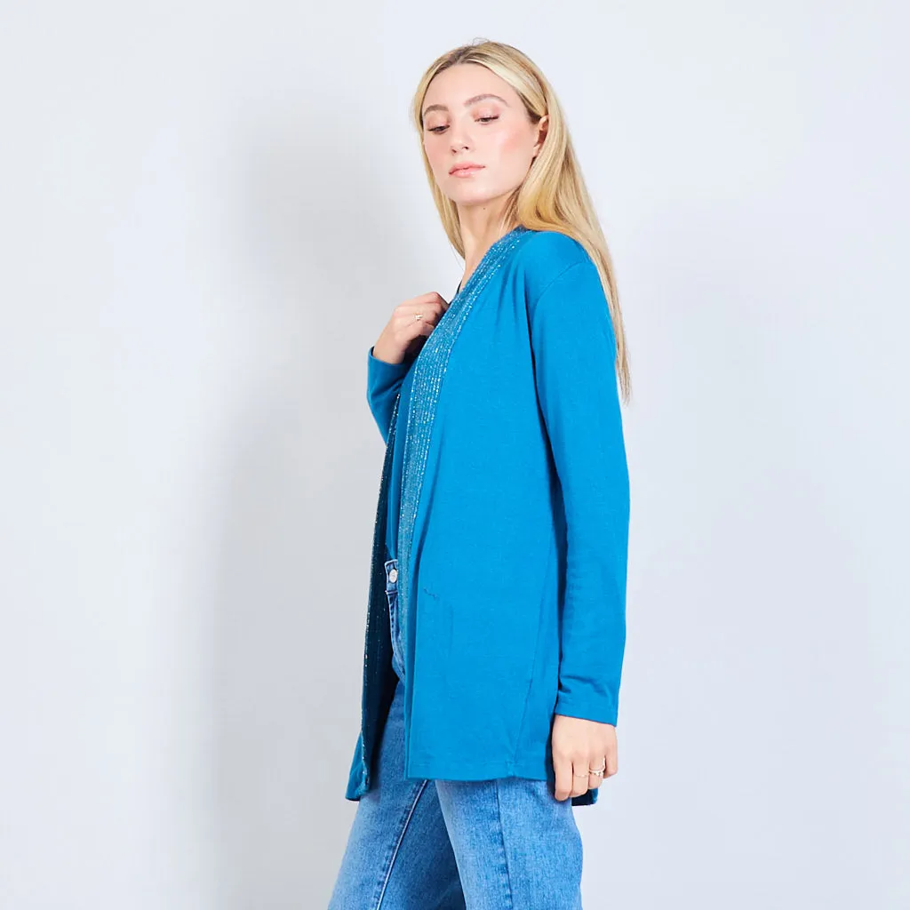 Cardigan with lurex details wholesale