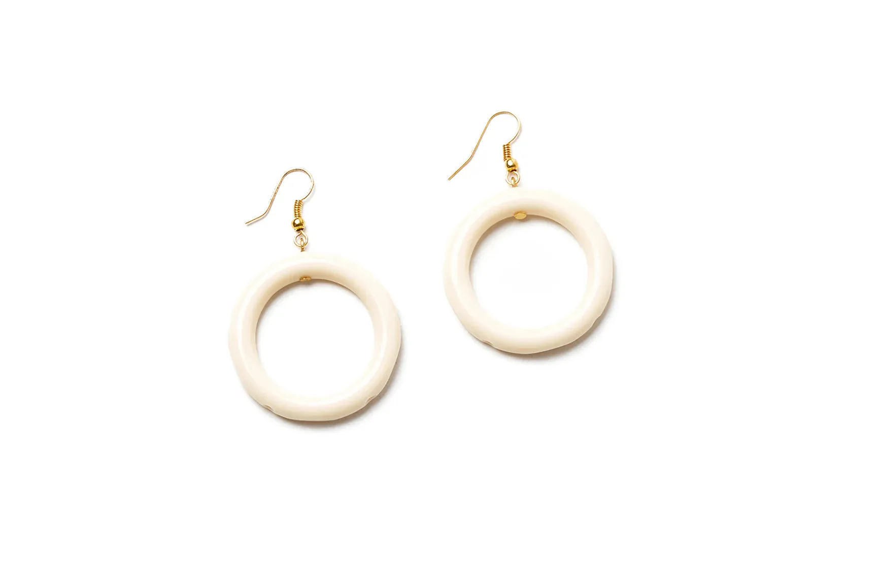 Carve Drop Hoop Earrings