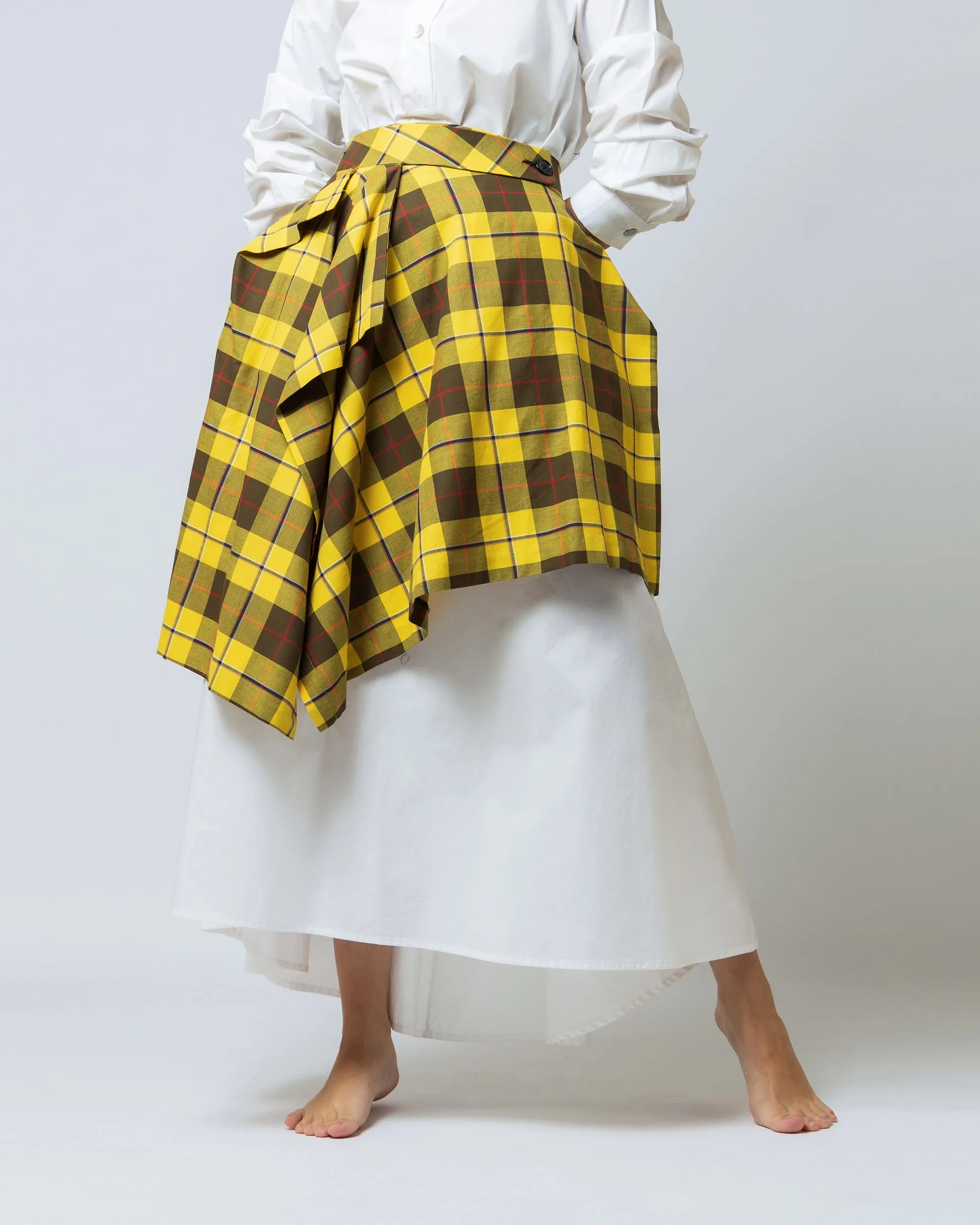 CHECKS COTTON SKIRT 1667 - تنورة