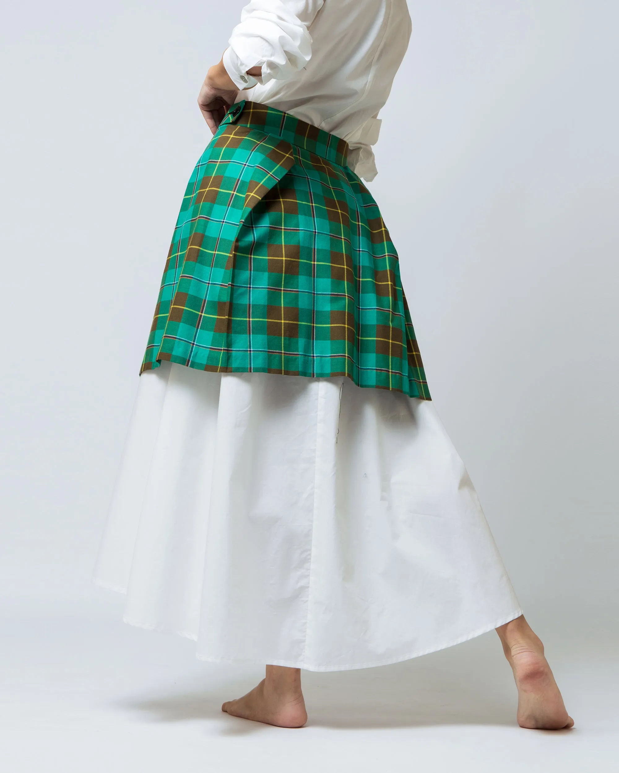 CHECKS COTTON SKIRT 1667 - تنورة