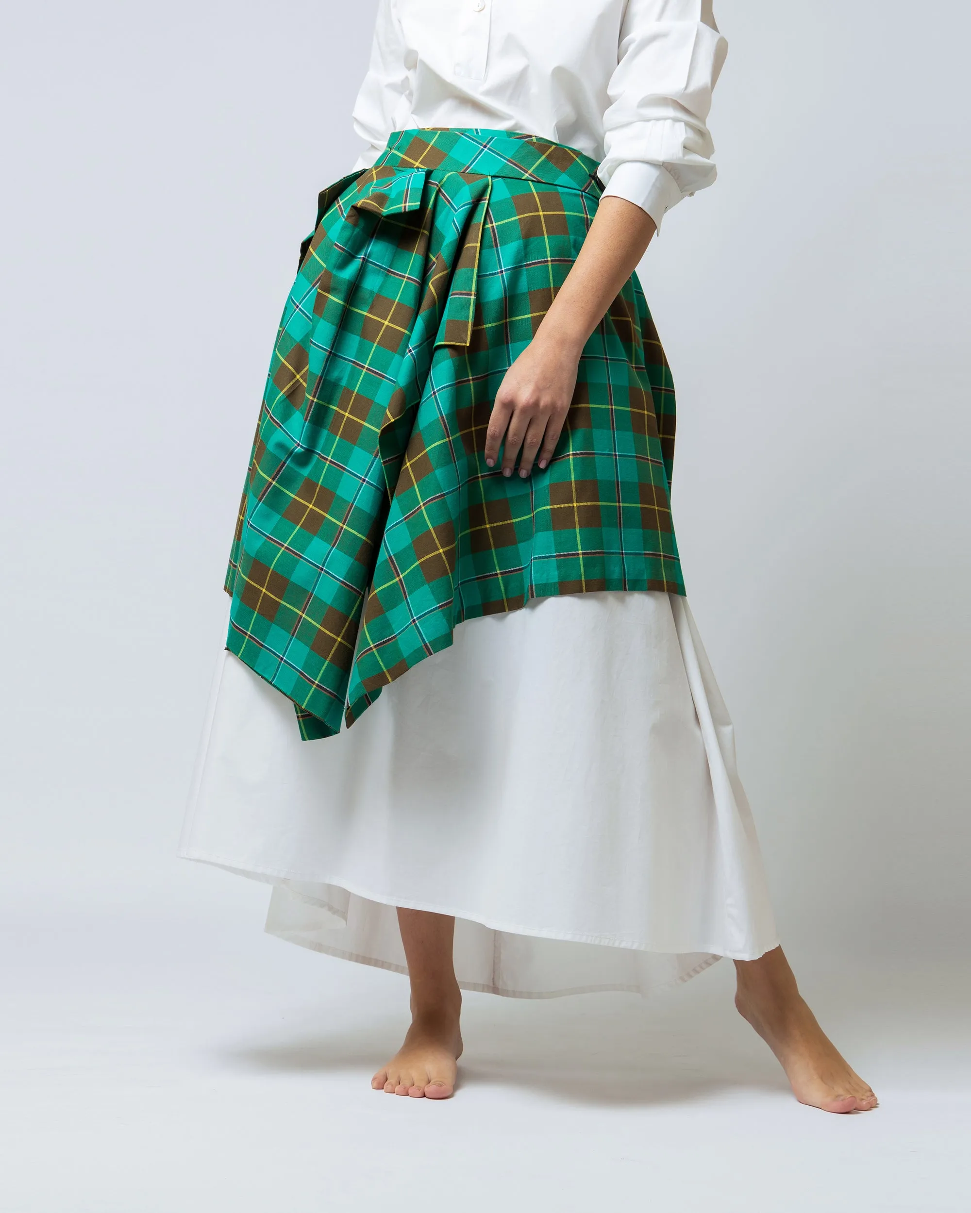 CHECKS COTTON SKIRT 1667 - تنورة