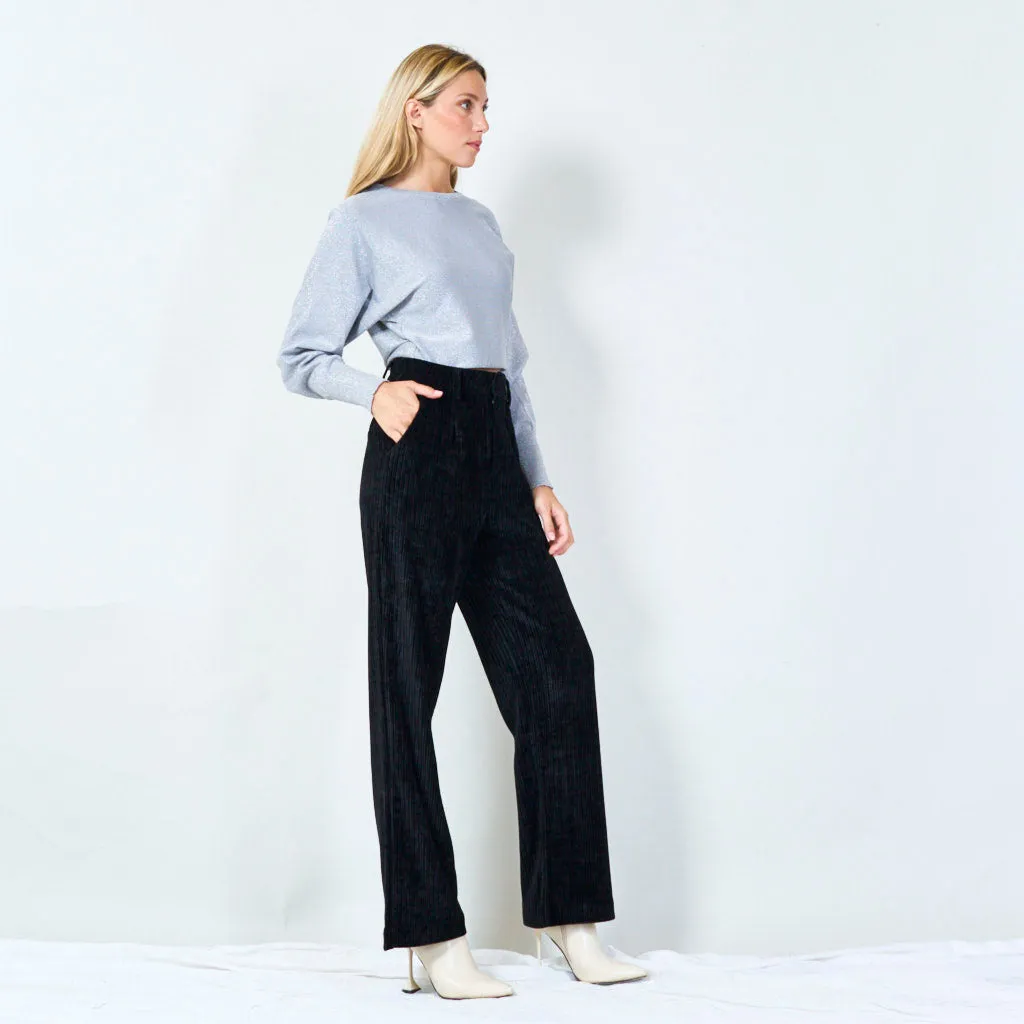 Chic corduroy straight-leg pants wholesale