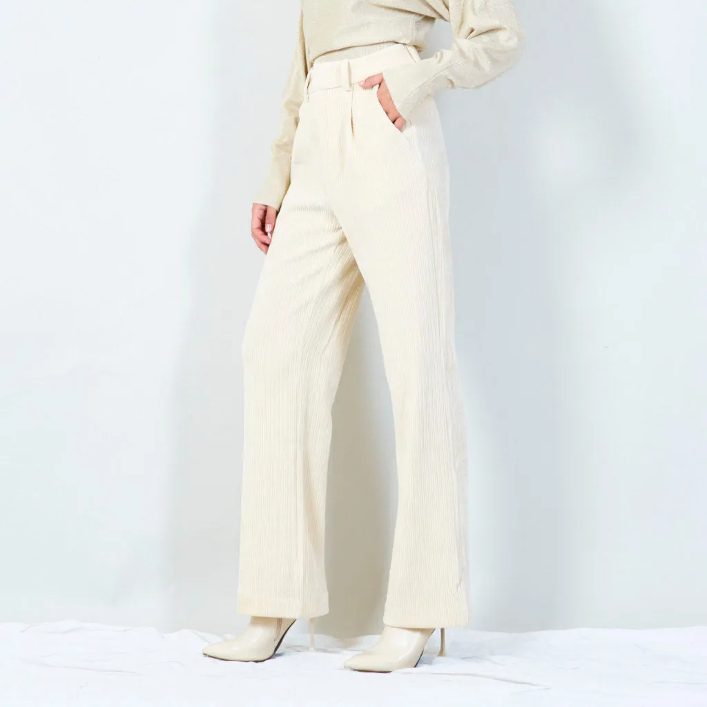 Chic corduroy straight-leg pants wholesale