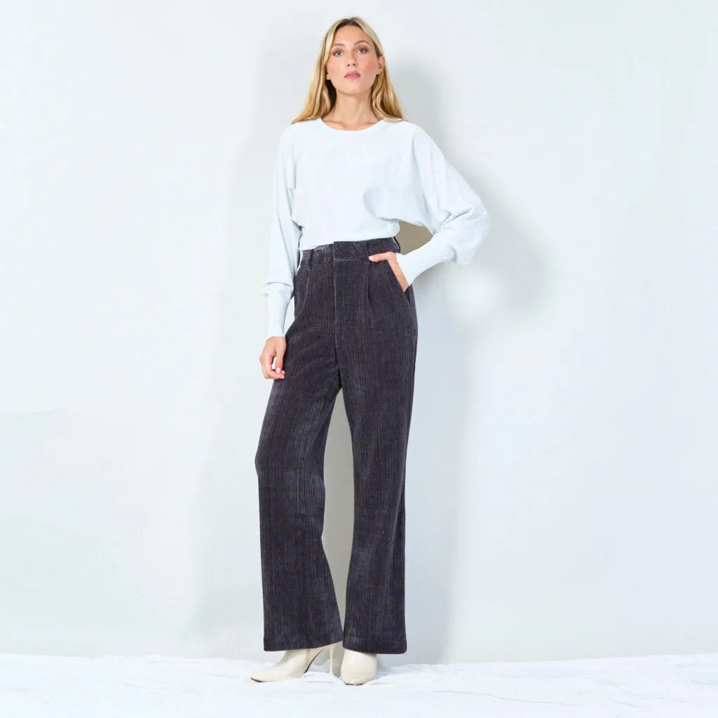 Chic corduroy straight-leg pants wholesale