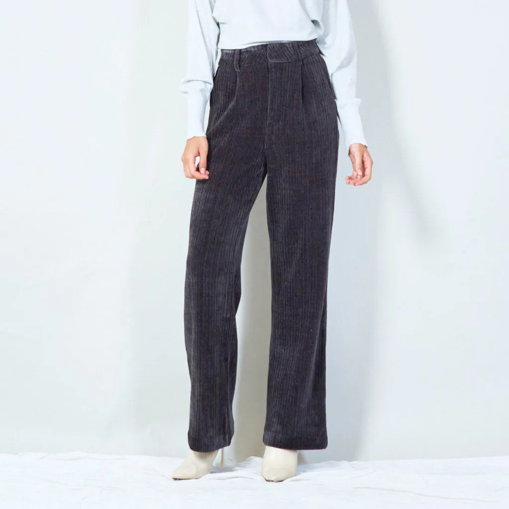 Chic corduroy straight-leg pants wholesale