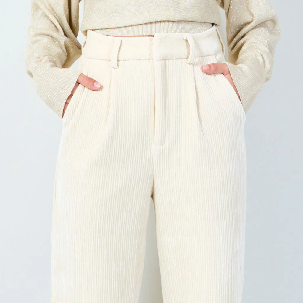 Chic corduroy straight-leg pants wholesale