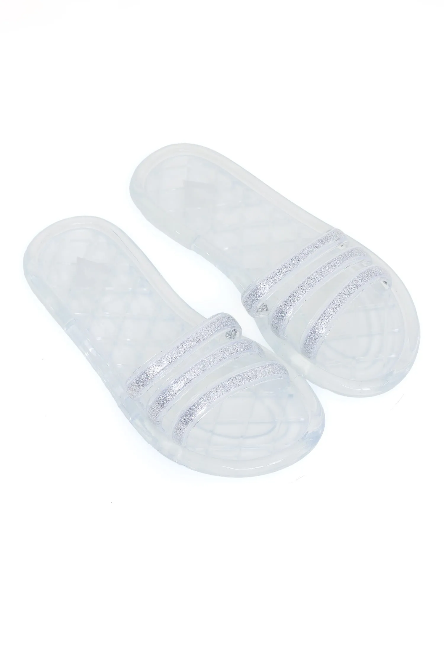 CHIC WOMEN SLIDES-CLEAR