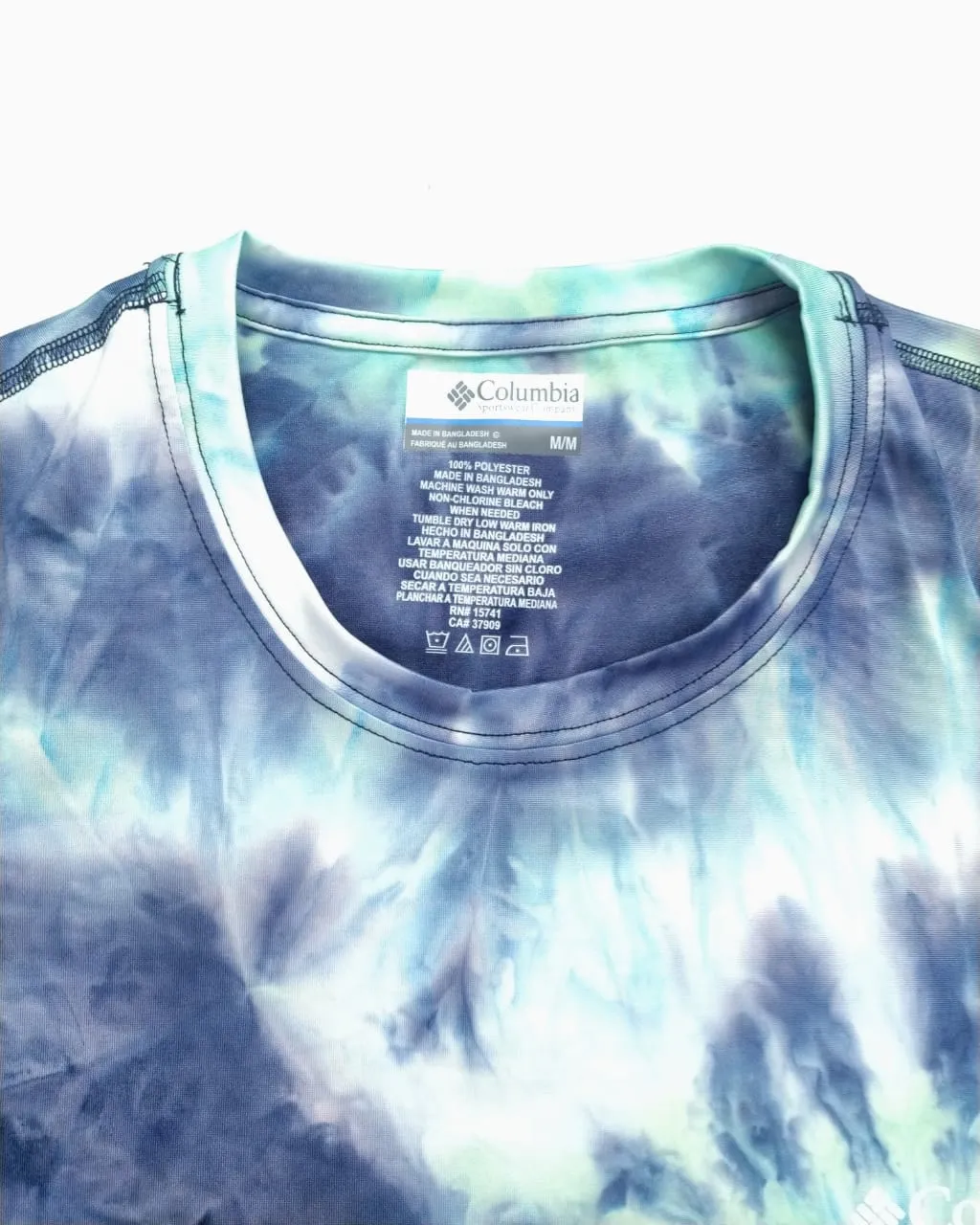 Columbia Short Sleeve T-Shirt  Tie Dye Blue