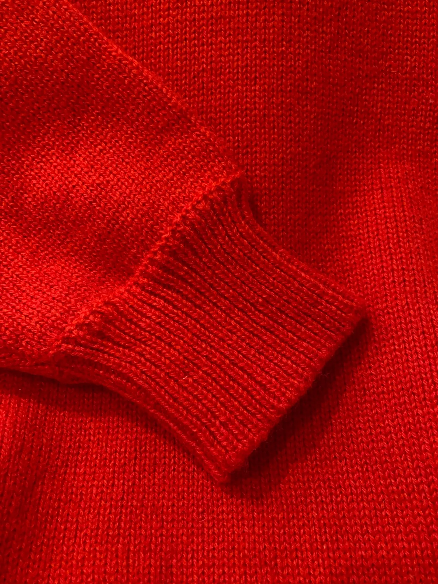 Comme des Garcons Homme 1980s red wool knitted crew neck jumper