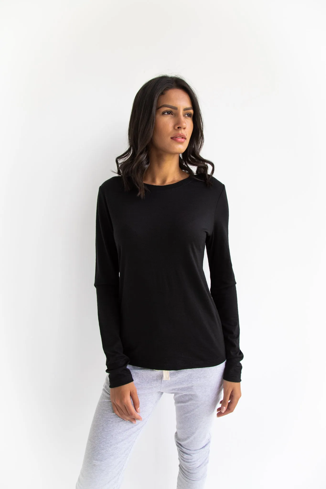 Cool Wool Long Sleeve Black