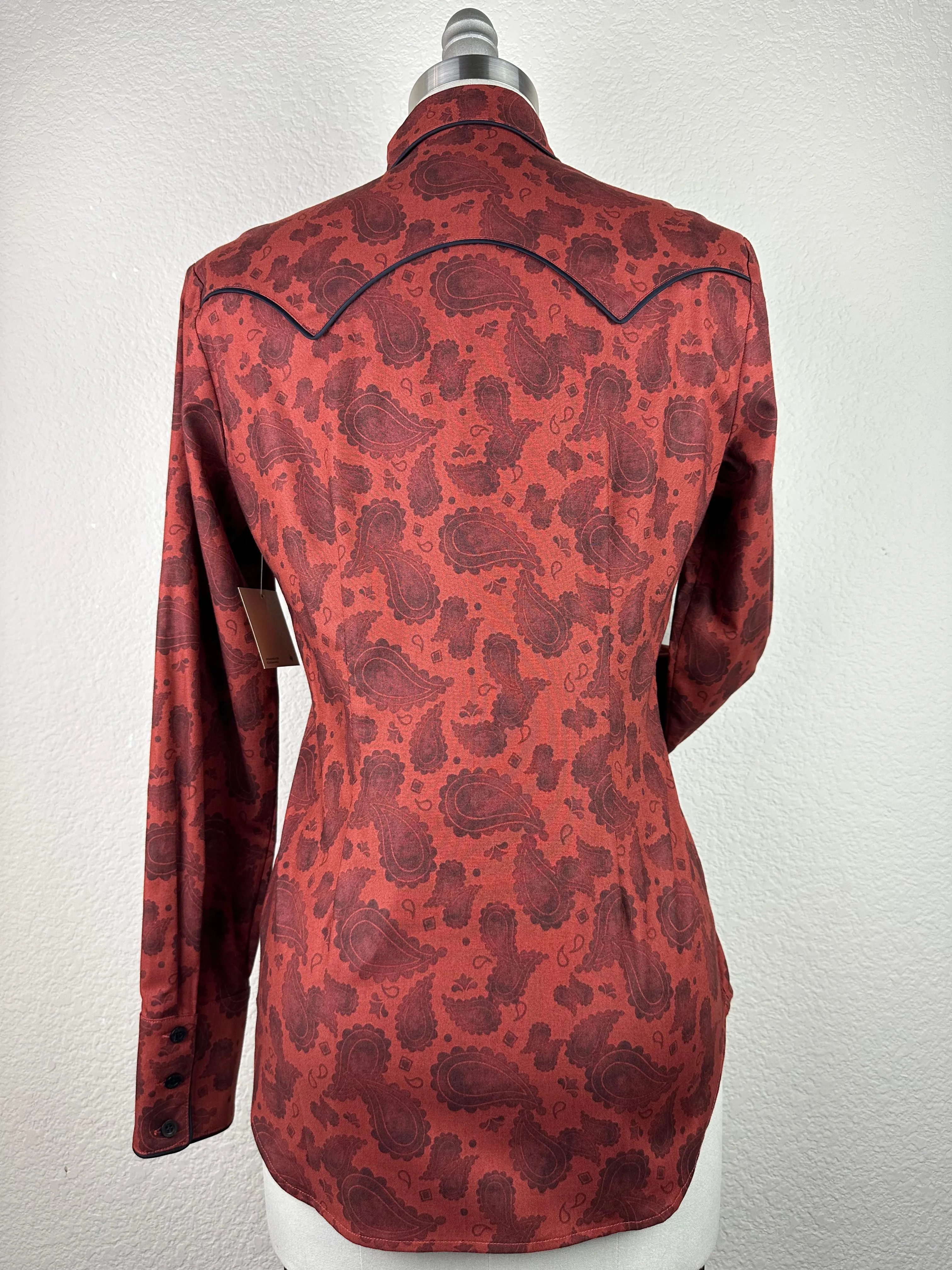 CR Western Pro Brick Red Paisley-FINAL SALE